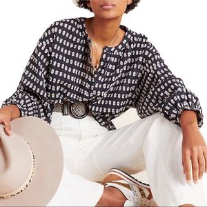 Anthropologie The Tavi Textured Button Down NWT M